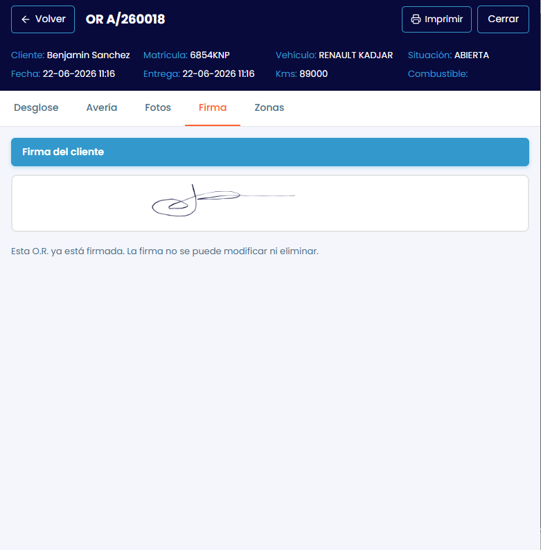 FuturoOR - OR firma digital del cliente